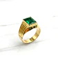 Anillo sello esmeralda Oro 18k - Miniatura 3