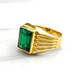 Anillo sello esmeralda Oro 18k - Miniatura 5