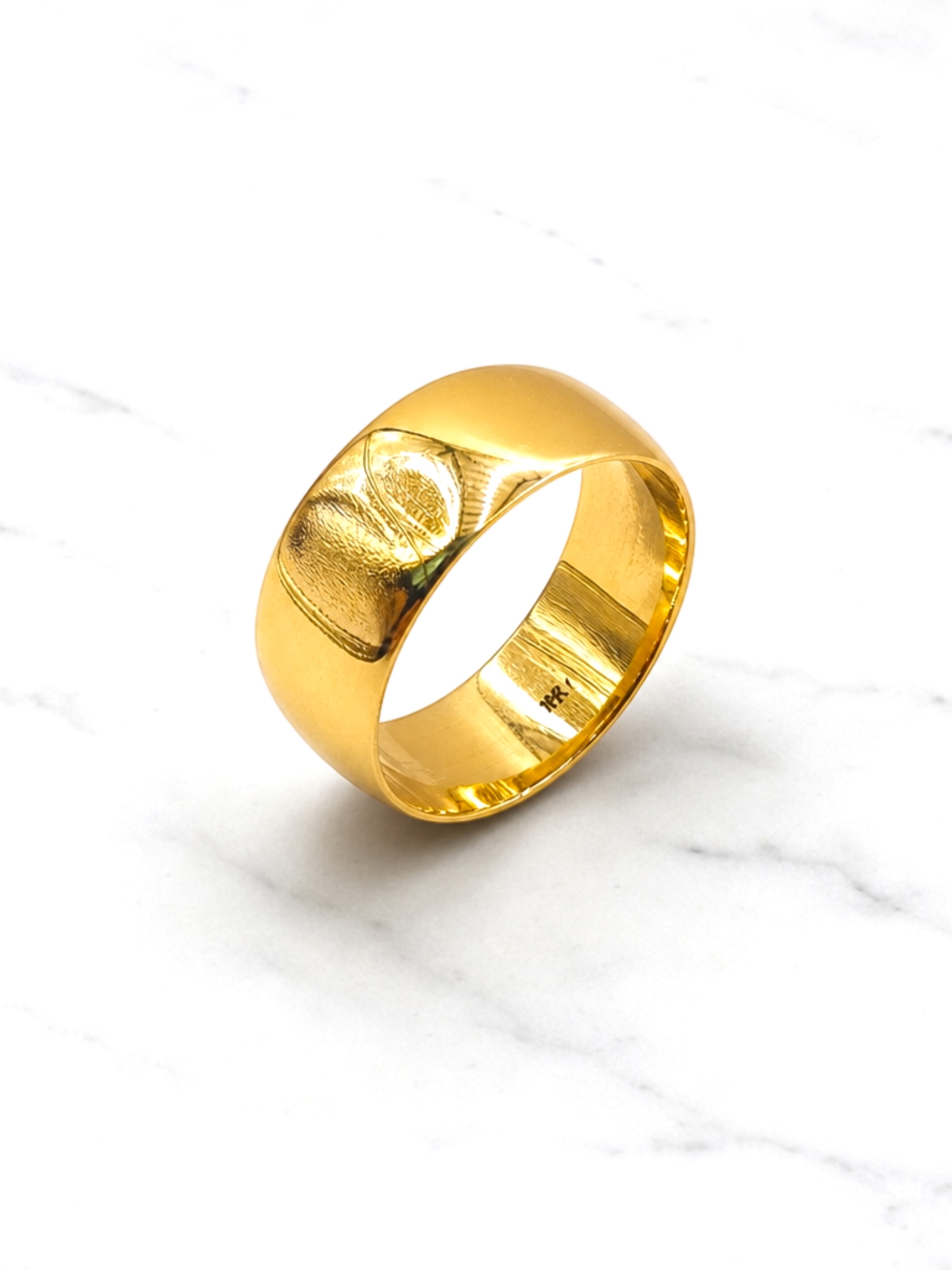Argolla de matrimonio media caña 8 mm Oro 18k 4