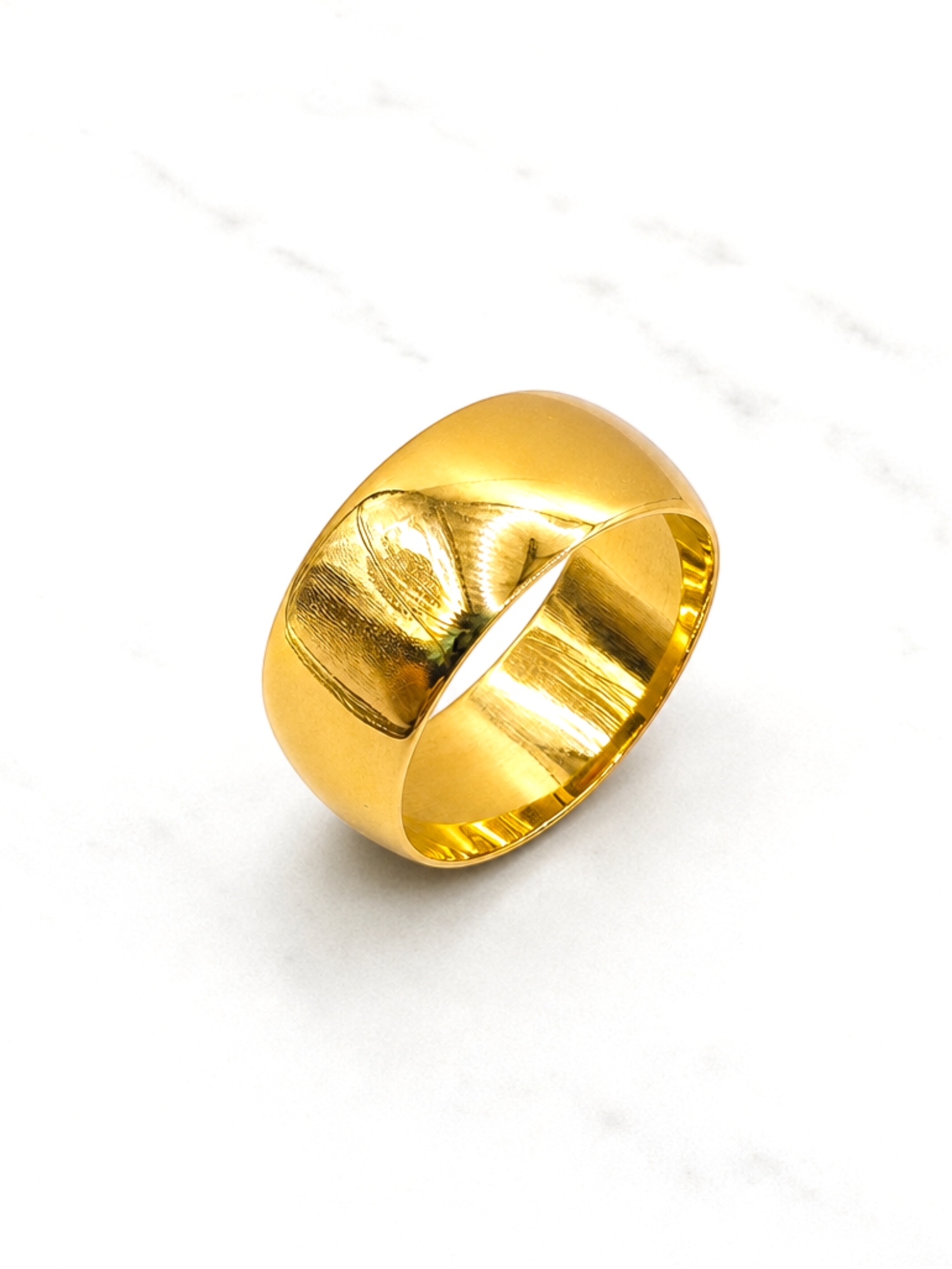 Argolla de matrimonio media caña 8 mm Oro 18k 5