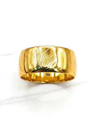 Argolla de matrimonio media caña 8 mm Oro 18k