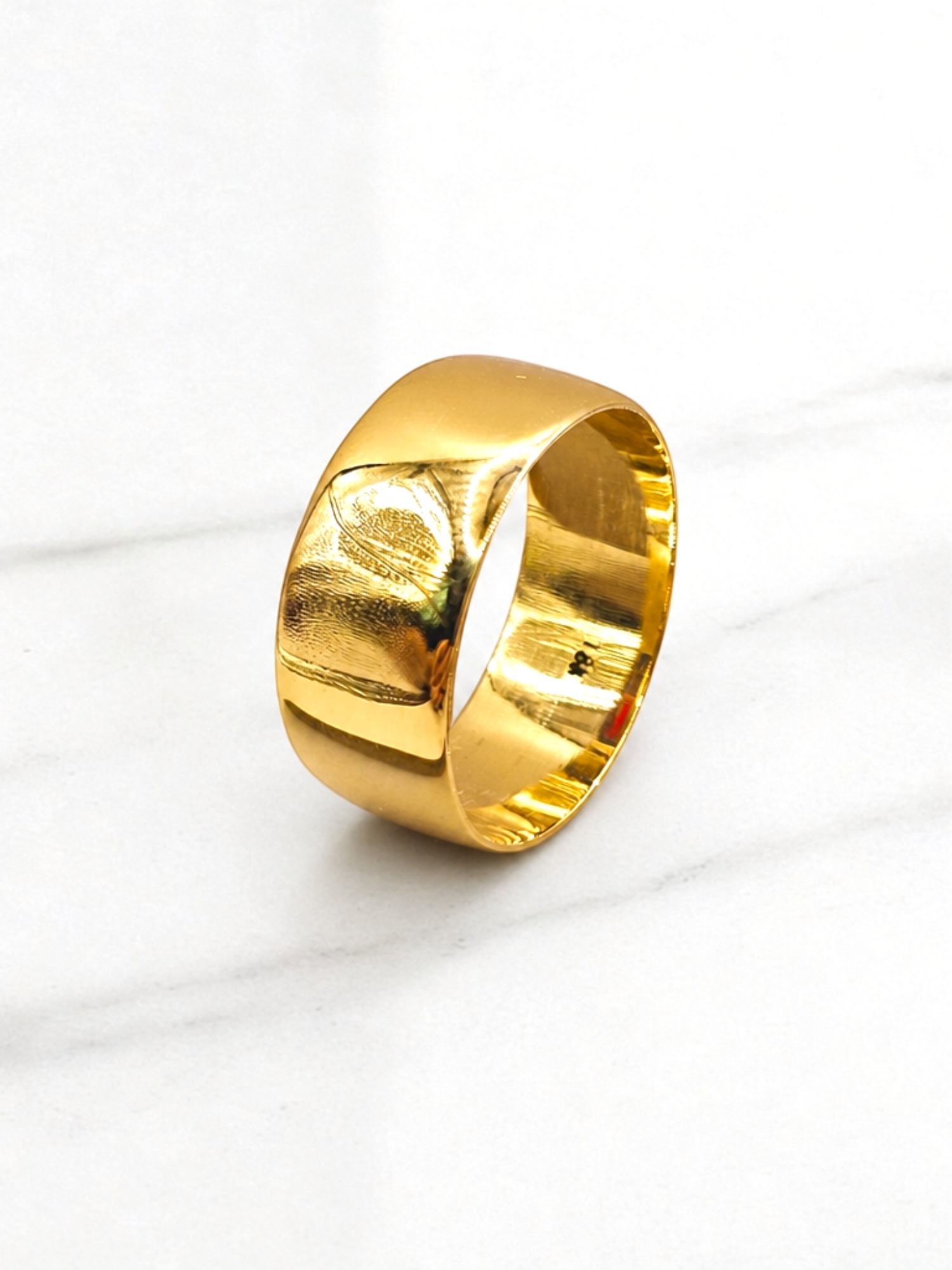 Argolla de matrimonio media caña 8 mm Oro 18k 1