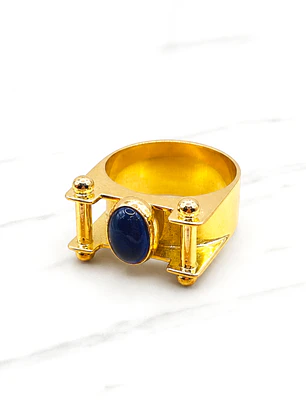 Anillo reina Inglaterra zafiro Oro 18k 