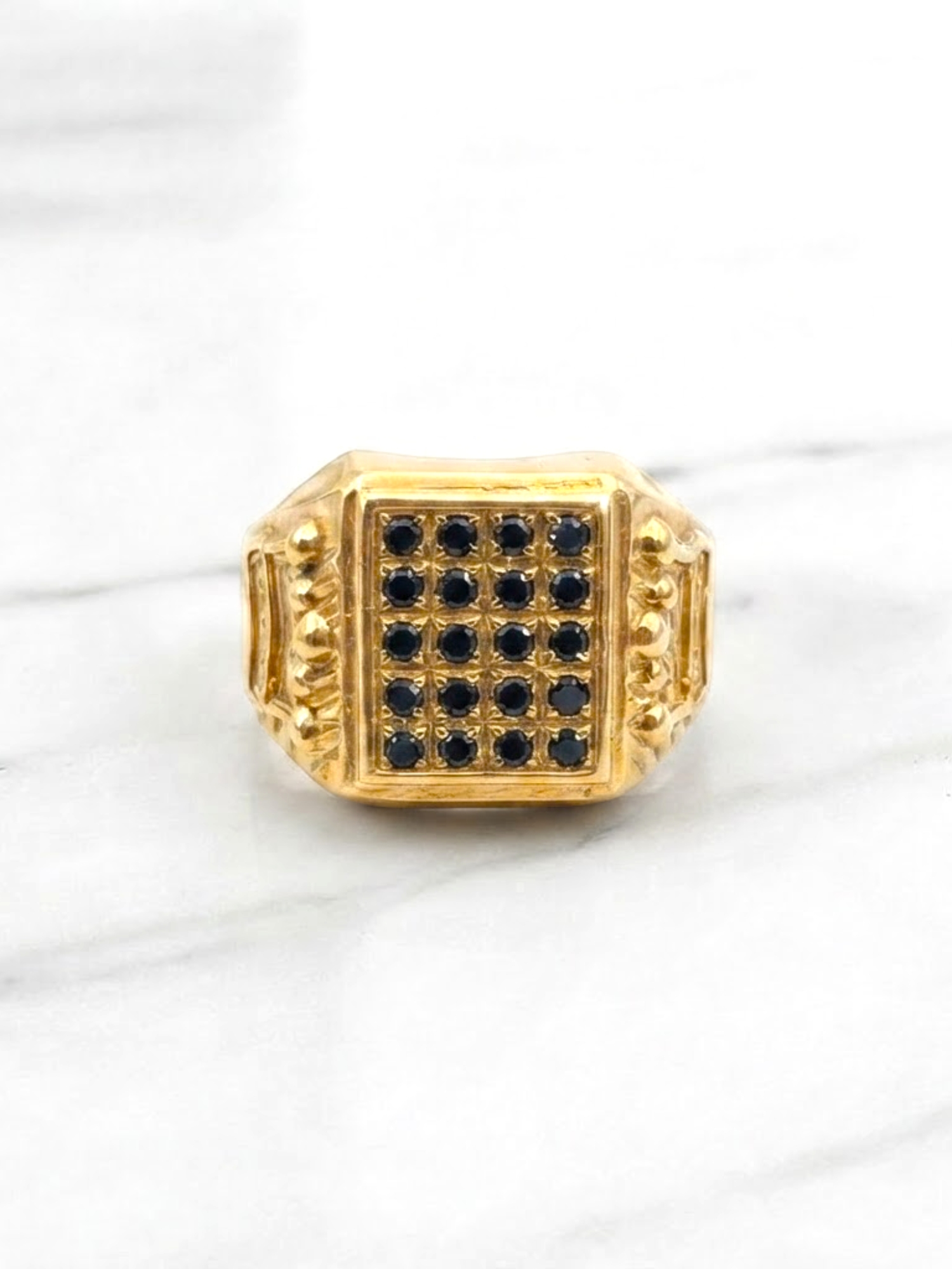 Anillo sello reyes onix Oro 18k 3