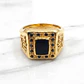 Anillo sello corona onix Oro 18k - Miniatura 2