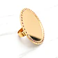 Anillo tazo disco con rubíes grande Oro 18k - Miniatura 3