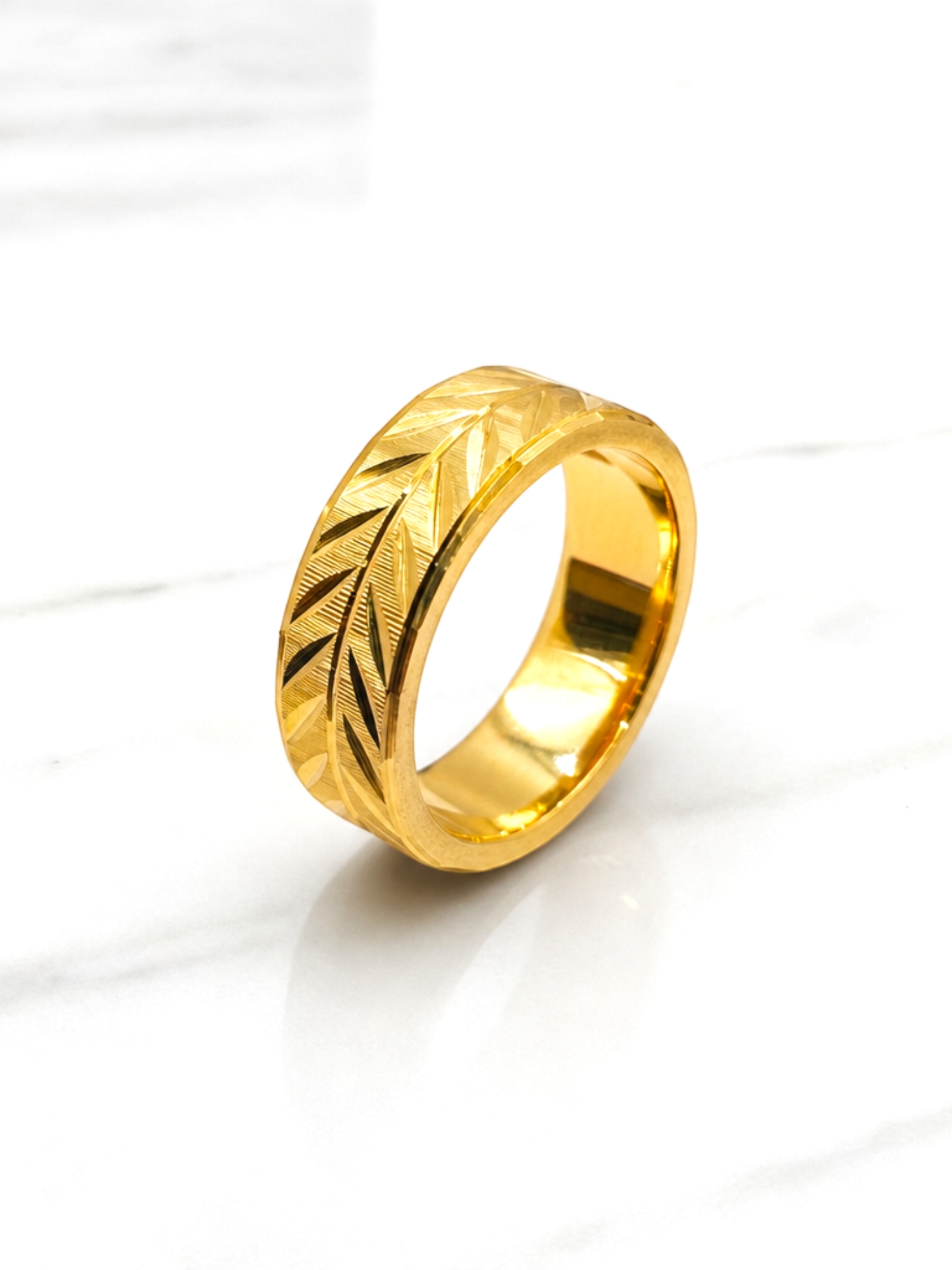Anillo espiga 8 mm realeza Oro 18k 3