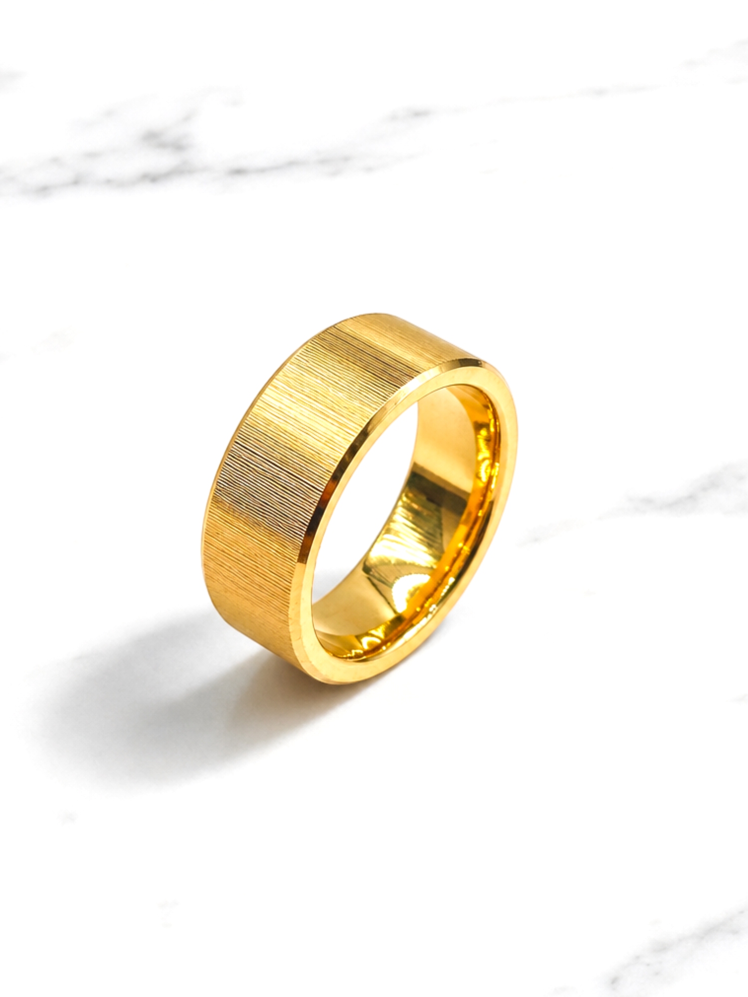 Anillo mil rayas 8 mm Oro 18k  1
