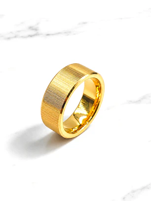Anillo mil rayas 8 mm Oro 18k 