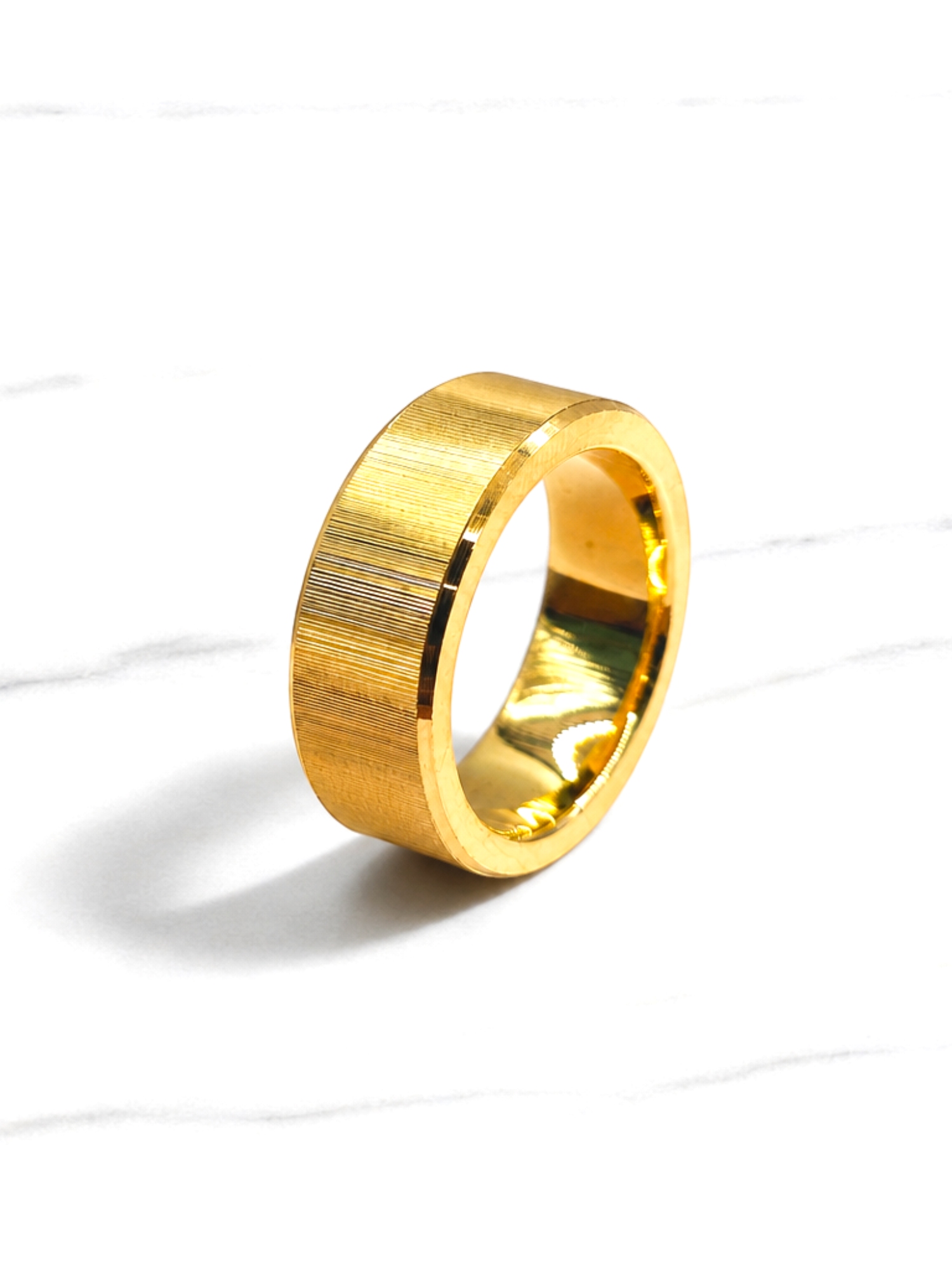 Anillo mil rayas 8 mm Oro 18k  2