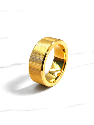 Anillo mil rayas 8 mm Oro 18k 
