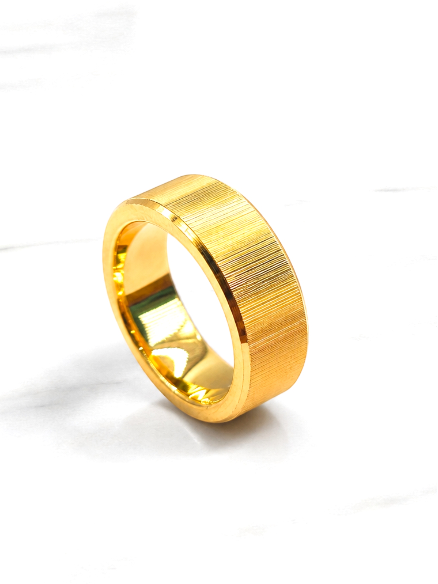 Anillo mil rayas 8 mm Oro 18k  4