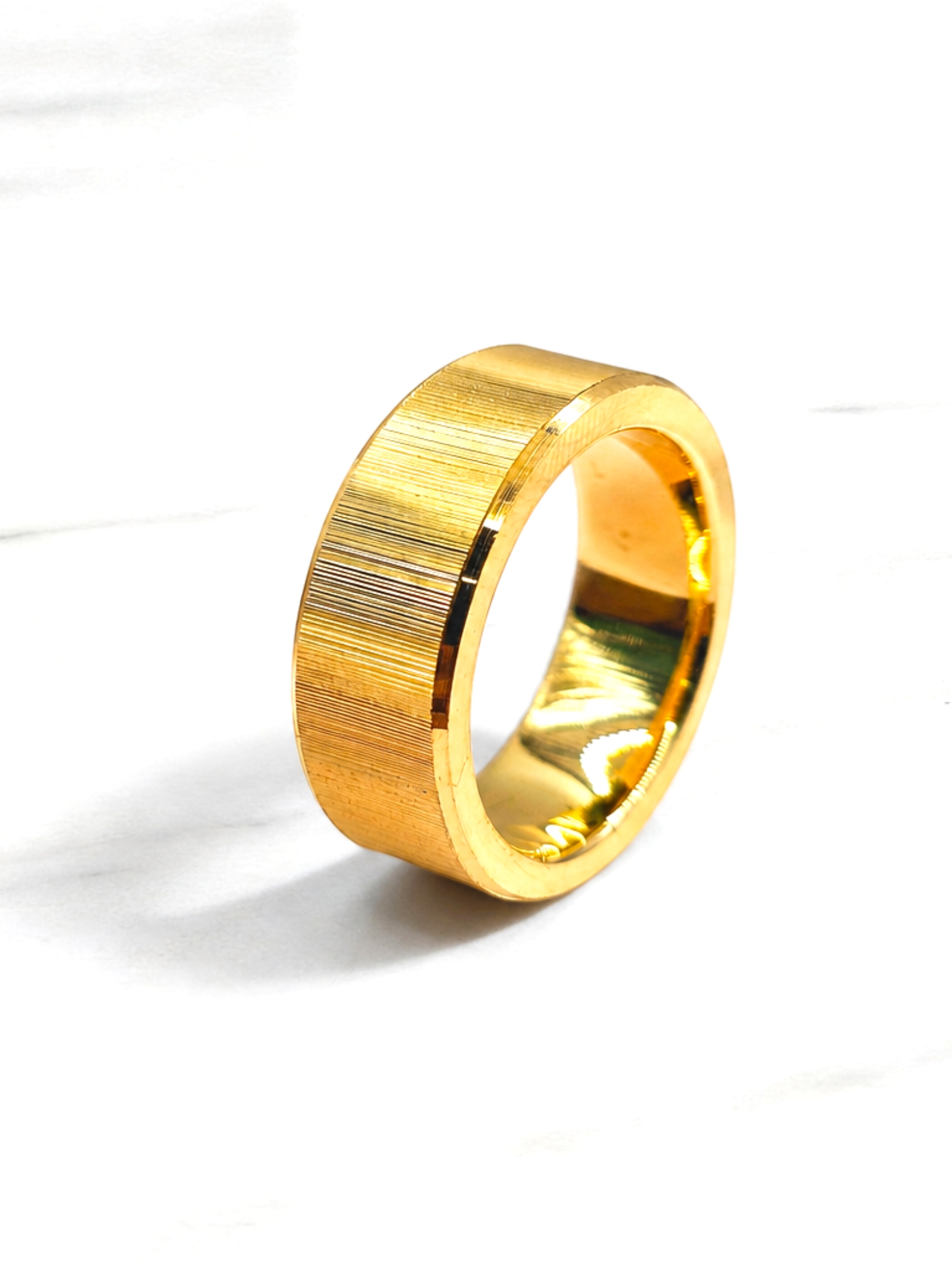 Anillo mil rayas 8 mm Oro 18k  5