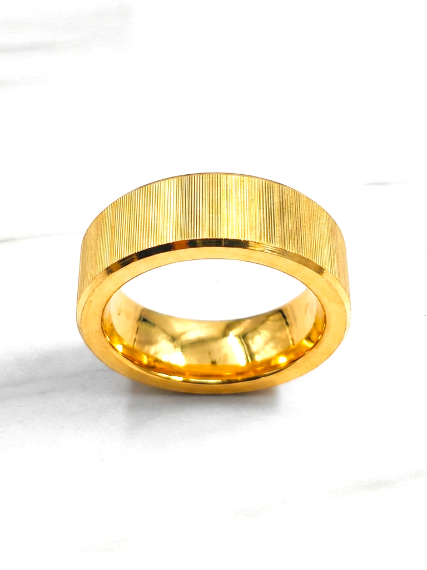 Anillo mil rayas 8 mm Oro 18k  6
