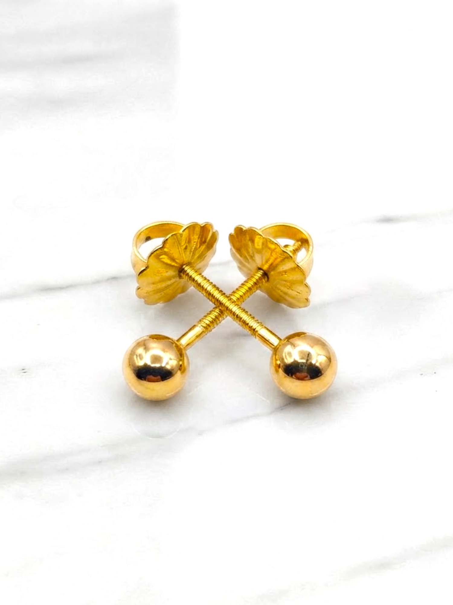 Aros bola 3 mm Oro 18k 3