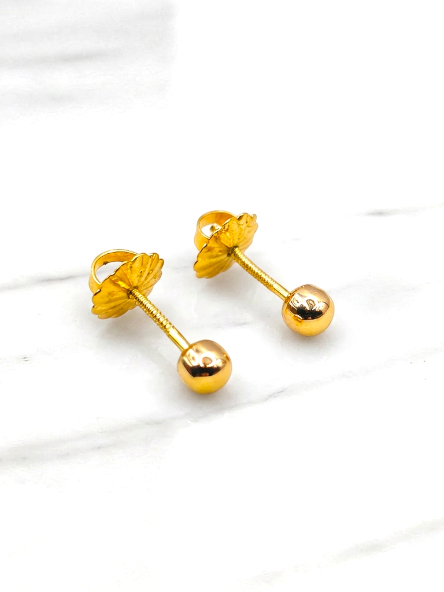 Aros bola 3 mm Oro 18k 4
