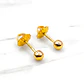 Aros bola 3 mm Oro 18k - Miniatura 4