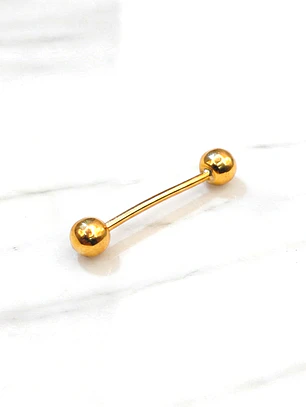 Piercing argolla bolitas Oro 18k