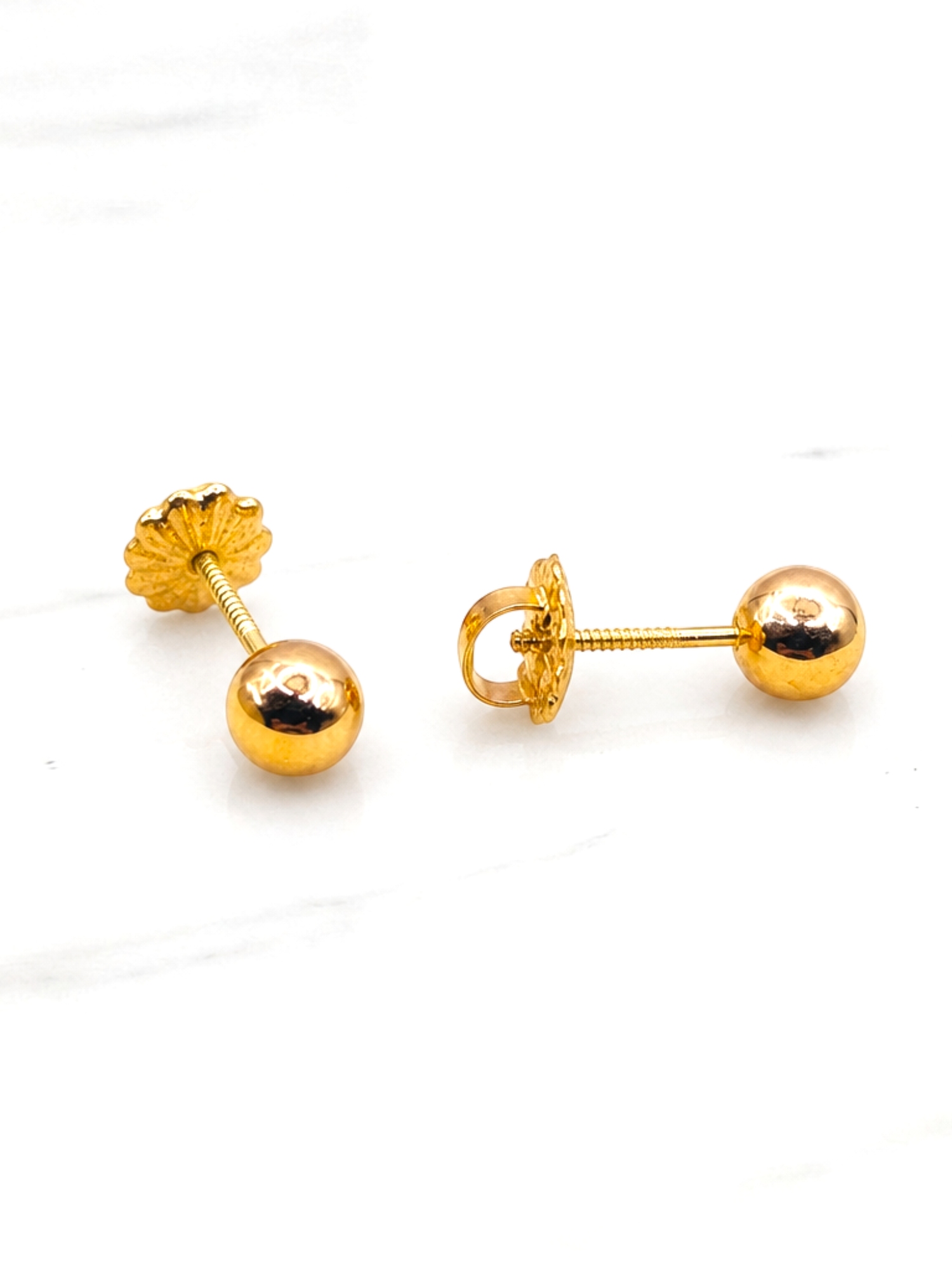 Aros bola 4 mm Oro 18k  2