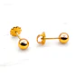 Aros bola 4 mm Oro 18k  - Miniatura 2