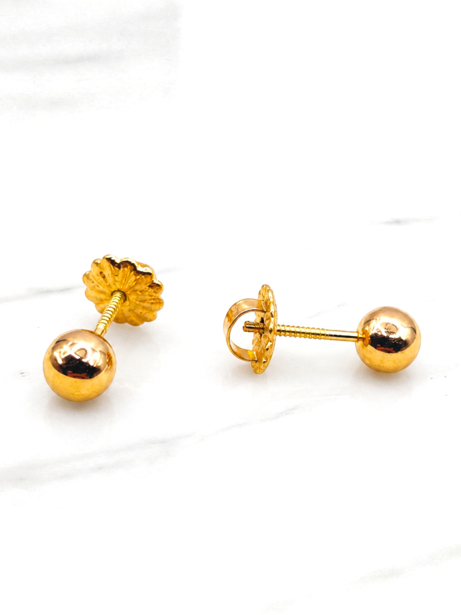 Aros bola 4 mm Oro 18k  4