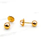 Aros bola 4 mm Oro 18k  - Miniatura 4