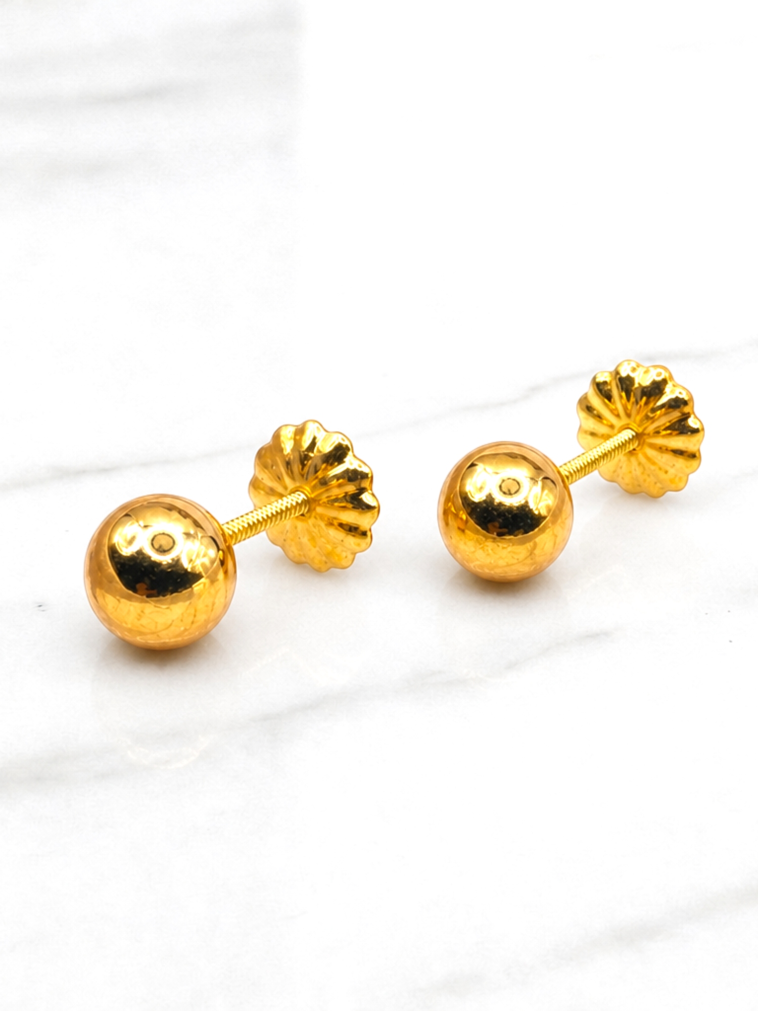 Aros bola 5 mm Oro 18k  2