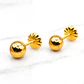 Aros bola 5 mm Oro 18k  - Miniatura 2