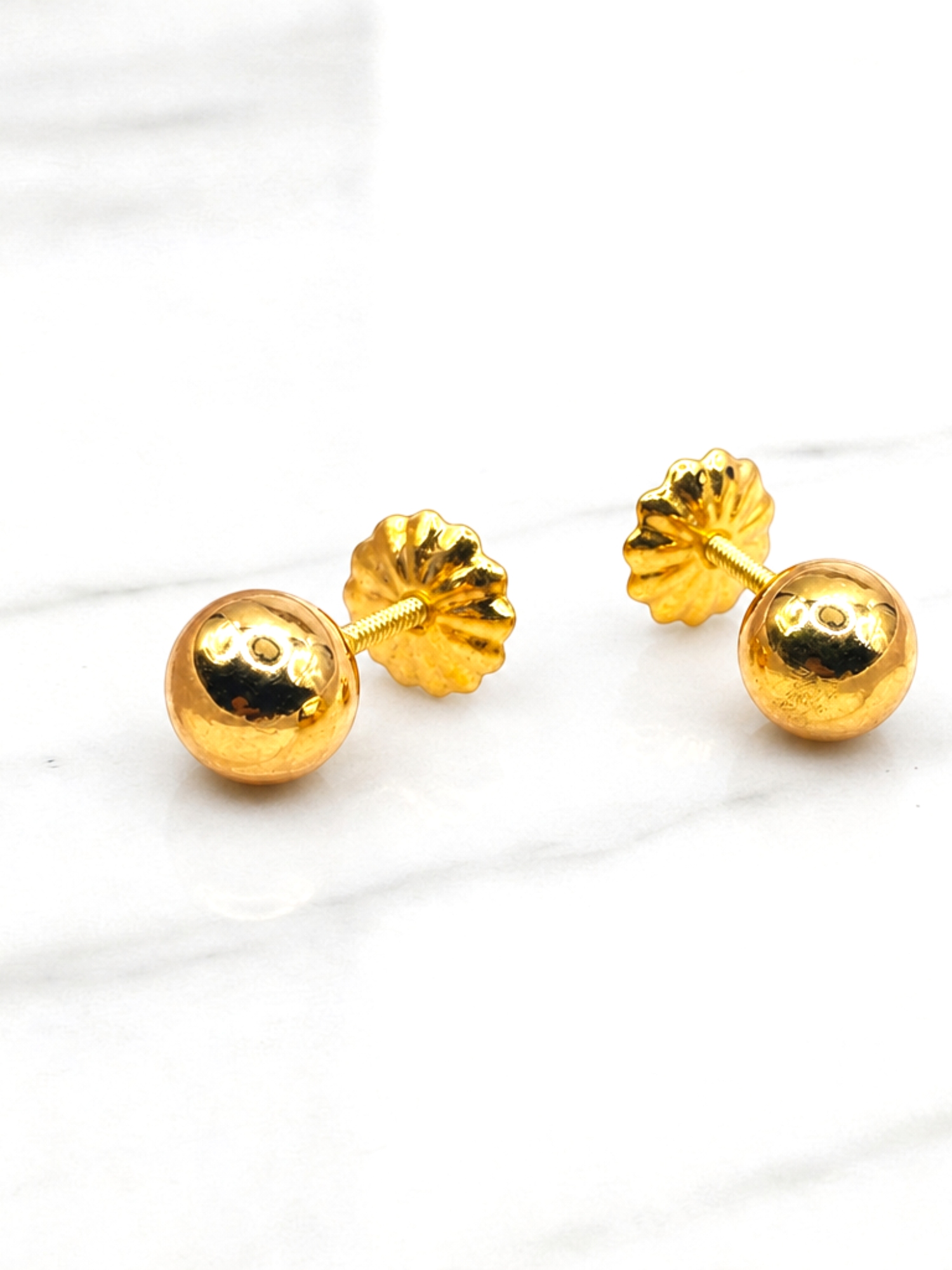 Aros bola 5 mm Oro 18k  1