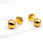 Aros bola 5 mm Oro 18k  - Miniatura 1