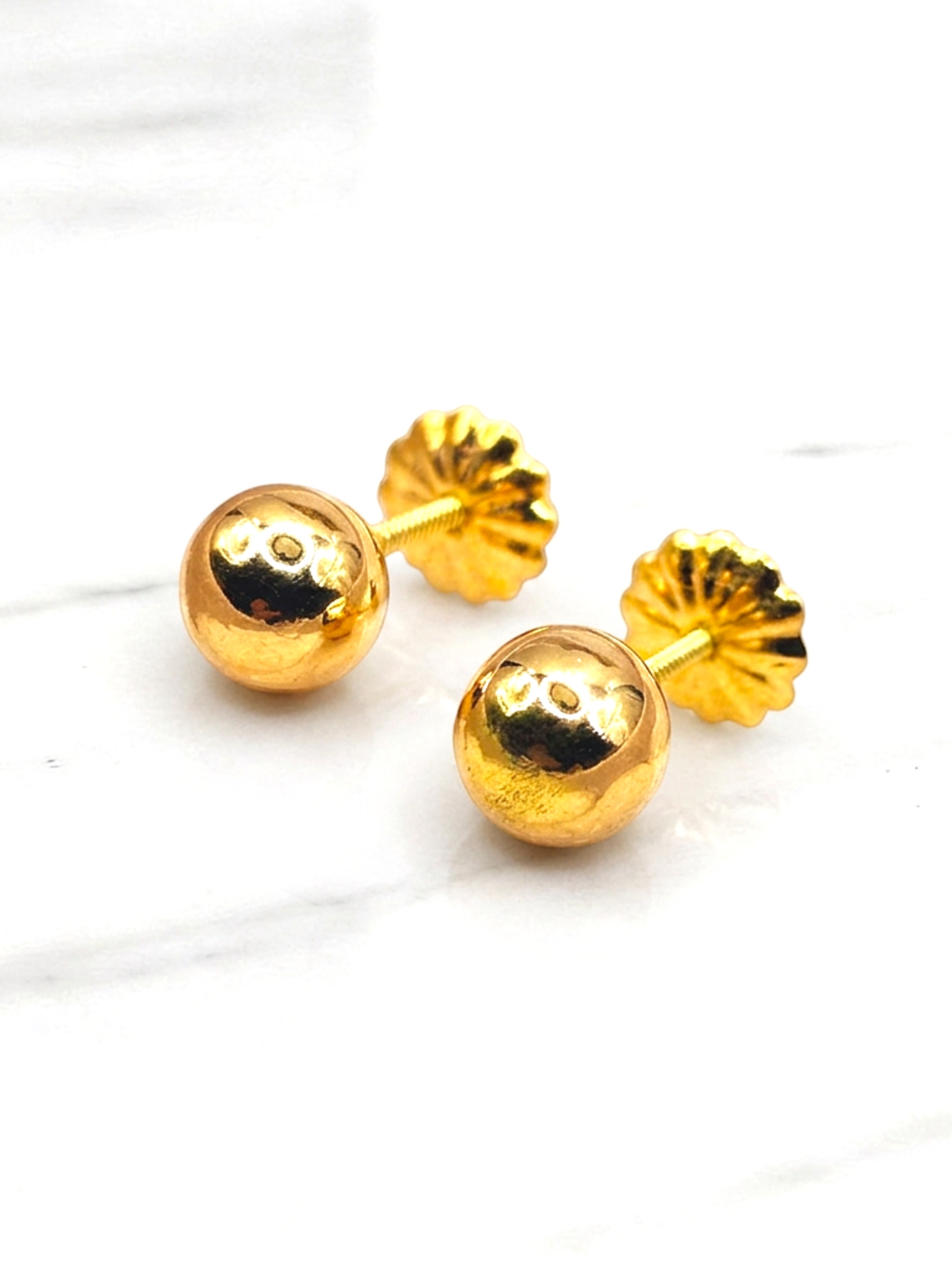 Aros bola 5 mm Oro 18k  3