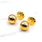 Aros bola 5 mm Oro 18k  - Miniatura 3