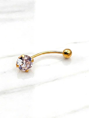 Piercing circón bolita Oro 18k