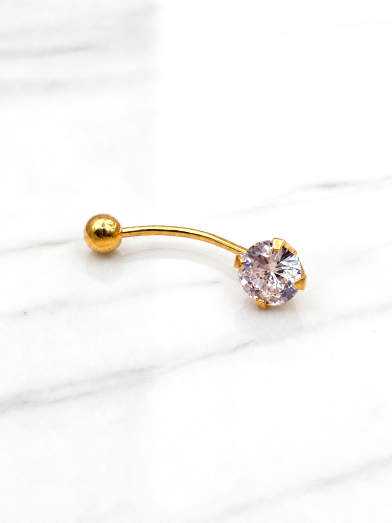 Piercing circón bolita Oro 18k 2