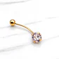 Piercing circón bolita Oro 18k - Miniatura 3