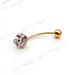 Piercing circón bolita Oro 18k - Miniatura 4