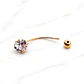 Piercing circón bolita Oro 18k - Miniatura 5