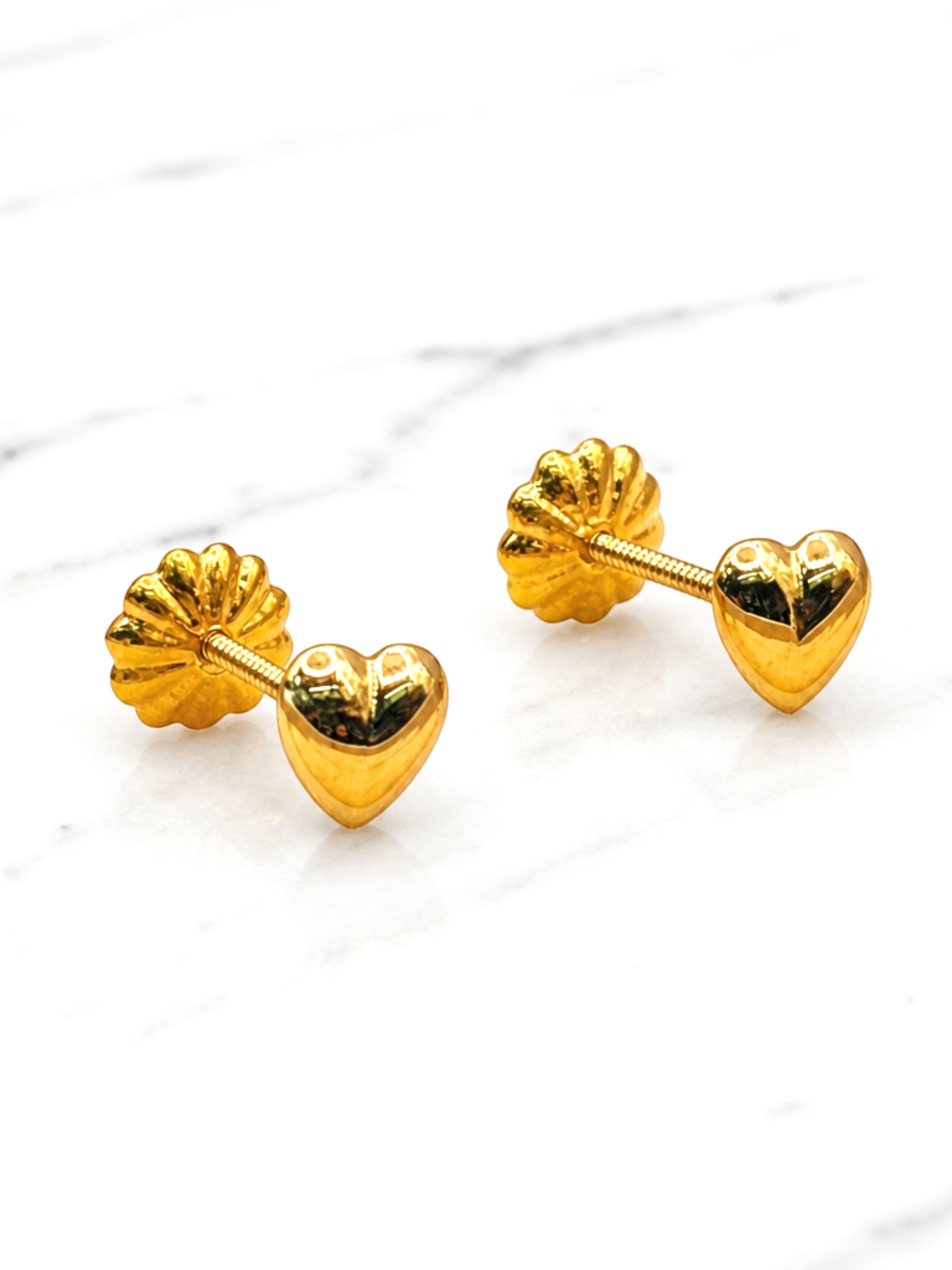 Aros corazón 5 mm Oro 18k  1