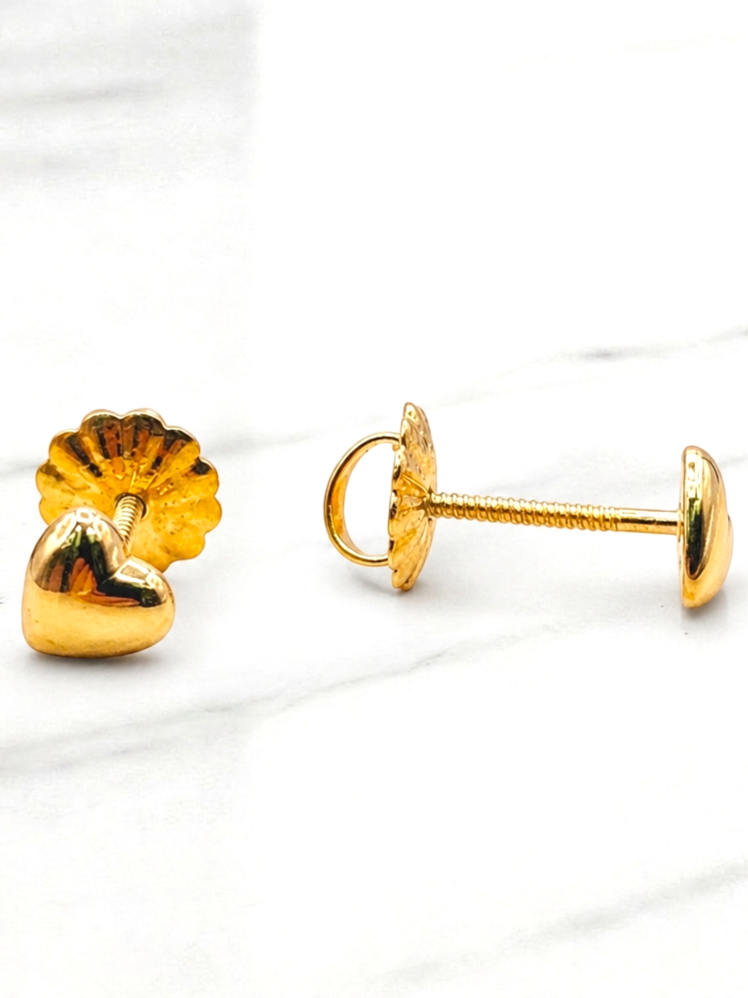Aros corazón 5 mm Oro 18k  4