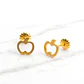Aros figura manzana Oro 18k - Miniatura 4