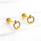 Aros figura manzana Oro 18k - Miniatura 3