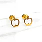 Aros figura manzana Oro 18k - Miniatura 5