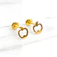 Aros figura manzana Oro 18k - Miniatura 6