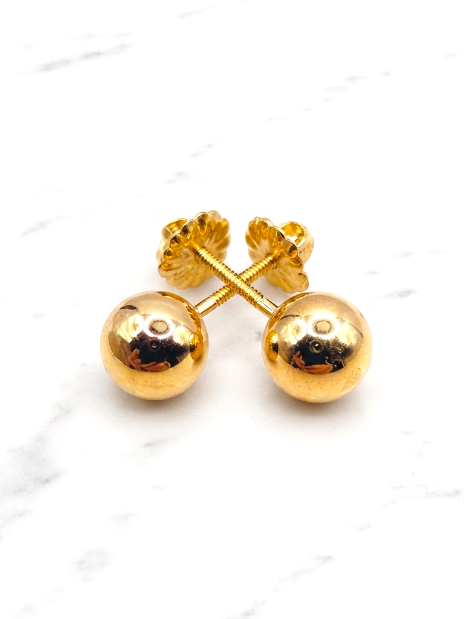 Aros bola 6 mm Oro 18k 3