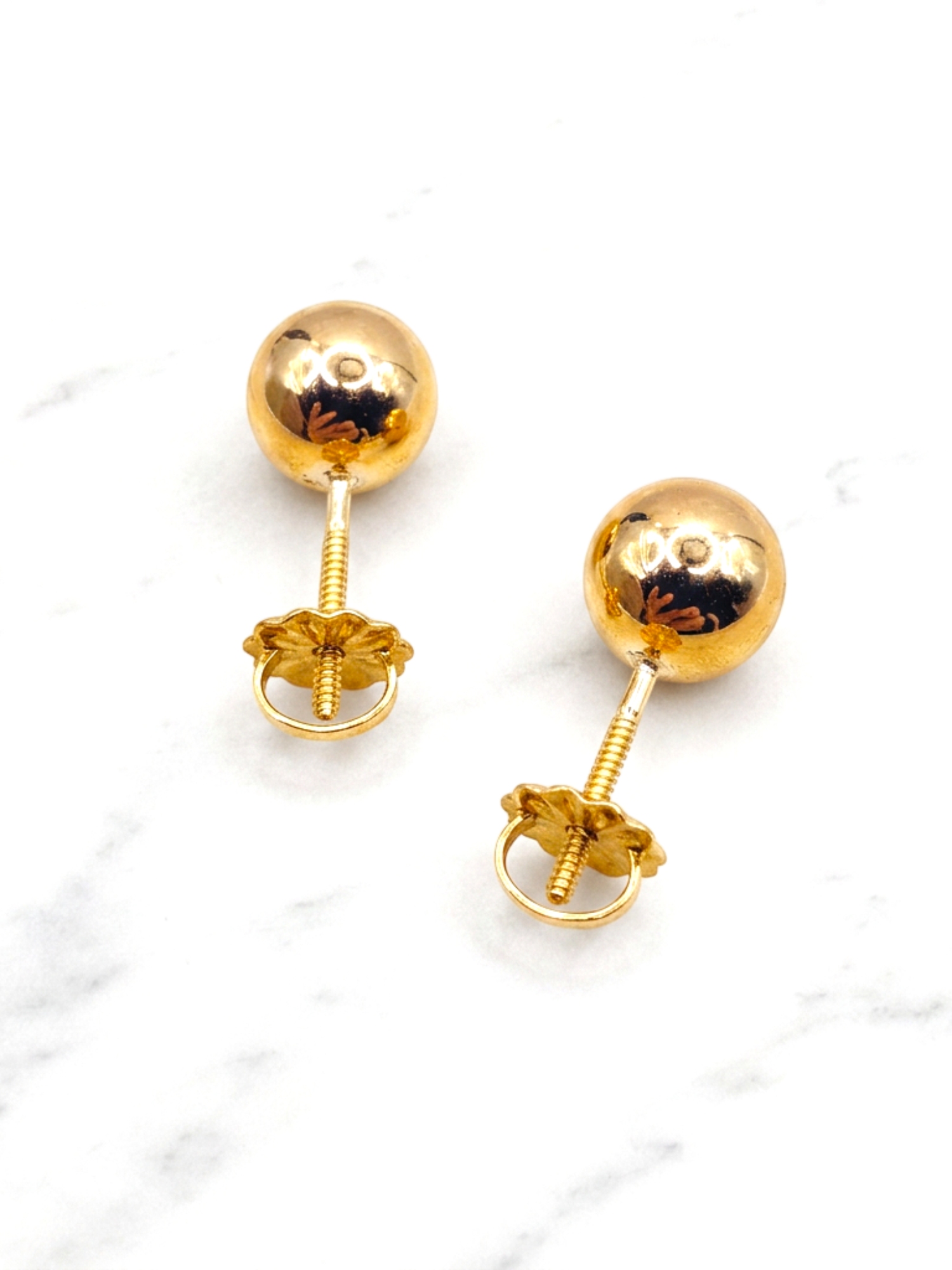 Aros bola 6 mm Oro 18k 4