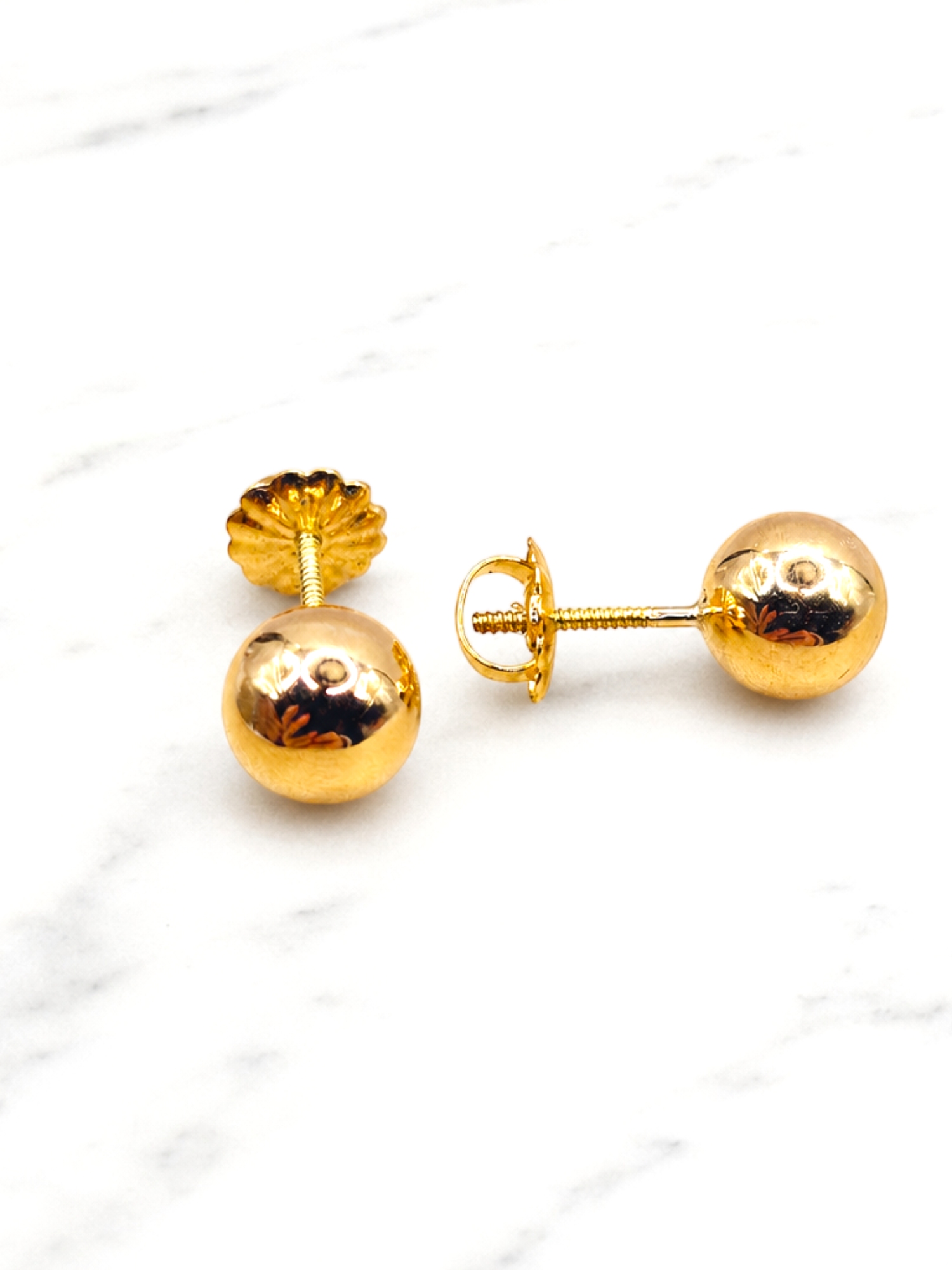 Aros bola 6 mm Oro 18k 5
