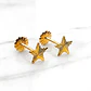 Aros estrellas talladas Oro 18k - Miniatura 2