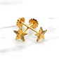 Aros estrellas talladas Oro 18k - Miniatura 1