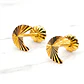 Aros lunas satinadas grandes Oro 18k - Miniatura 2