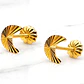 Aros lunas satinadas grandes Oro 18k - Miniatura 3
